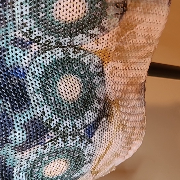 #002 LUISA RICCI Boatneck Geometric Pattern Sweater,Dolman Sleeves,Italy - Picture 6 of 8